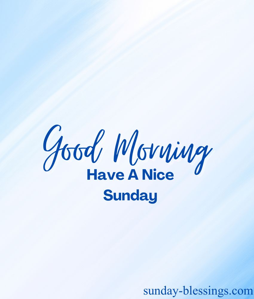 Good Sunday Morning Image