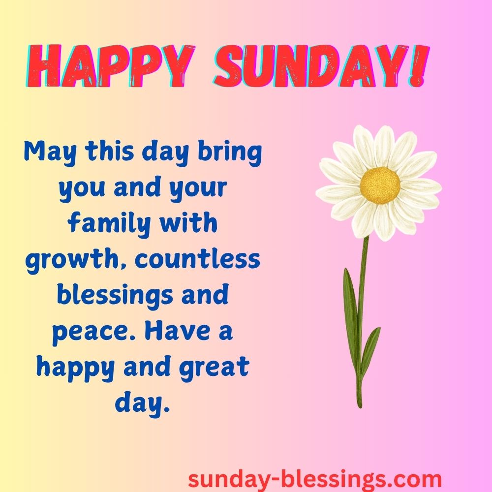 Happy Sunday Blessings image