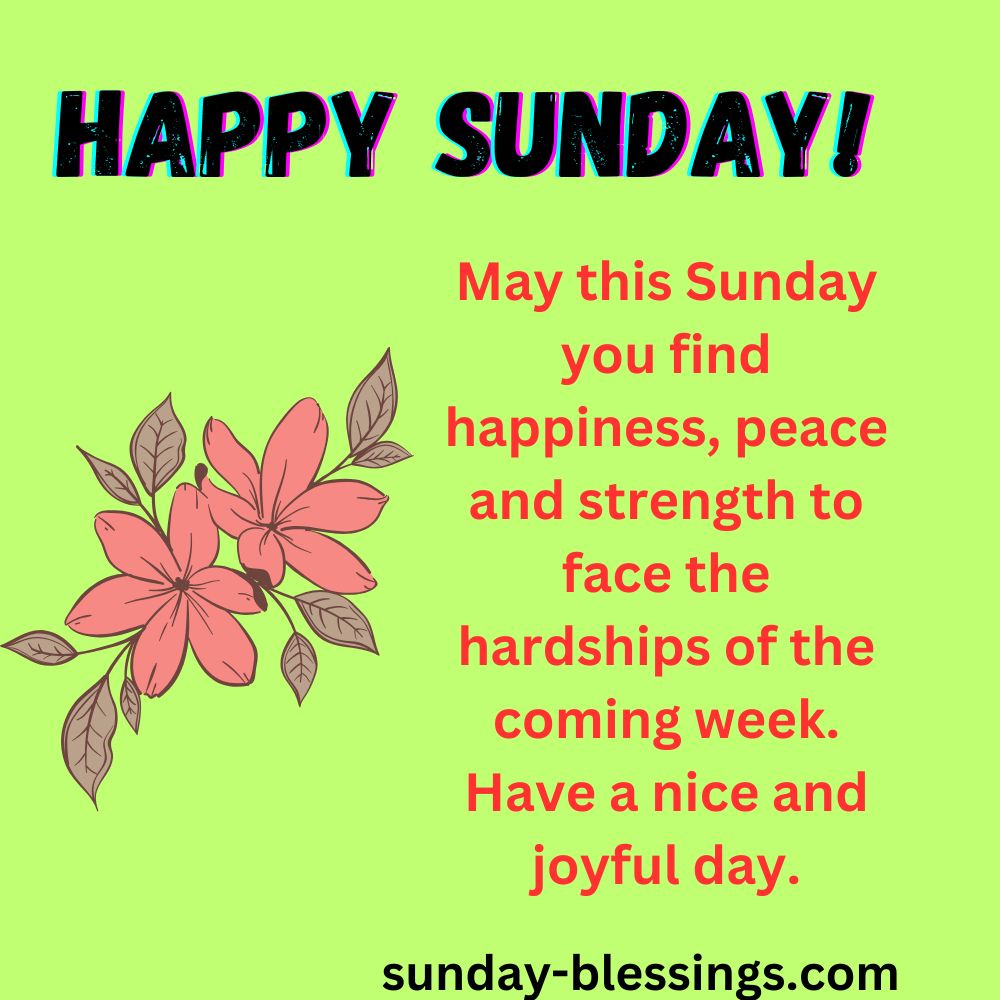 Happy Sunday Blessing image