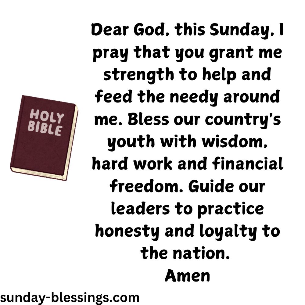 Sunday Blessings and Prayers Image